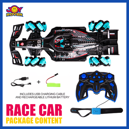 Hand Gesture-Controlled F1 Stunt Car - 4WD RC Drift Car with 360° Rotation & Dual Remote Control 🚗✨