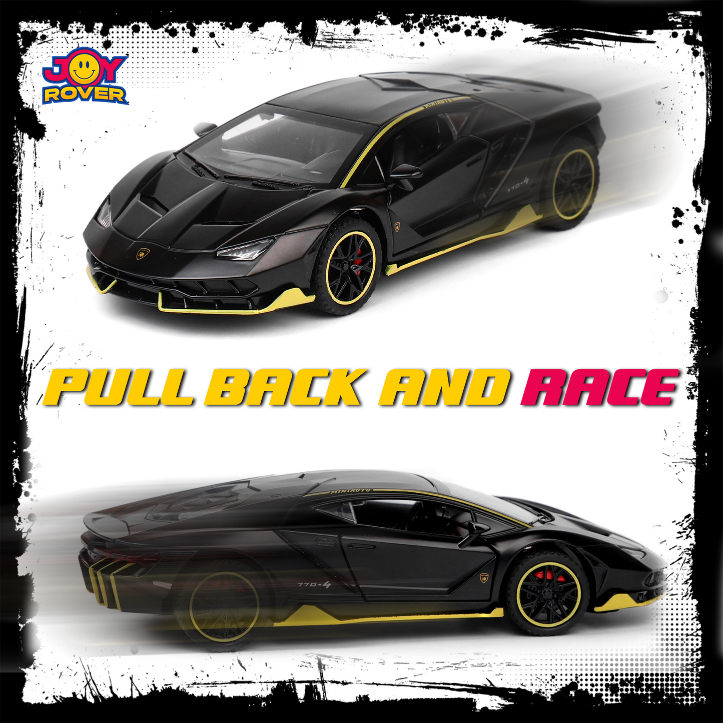 Lamborghini Centenario LP770-4 Die-Cast Car - 1:32 Scale 🏎️⚡ Black with Yellow Accents