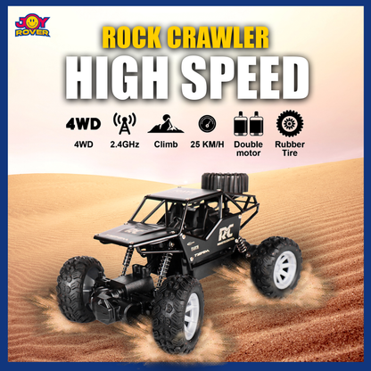 RC Rock Crawler Off-Road Car - High-Speed Remote-Control Vehicle 🏎️⚡ Durable Build & Rechargeable Battery (Black)