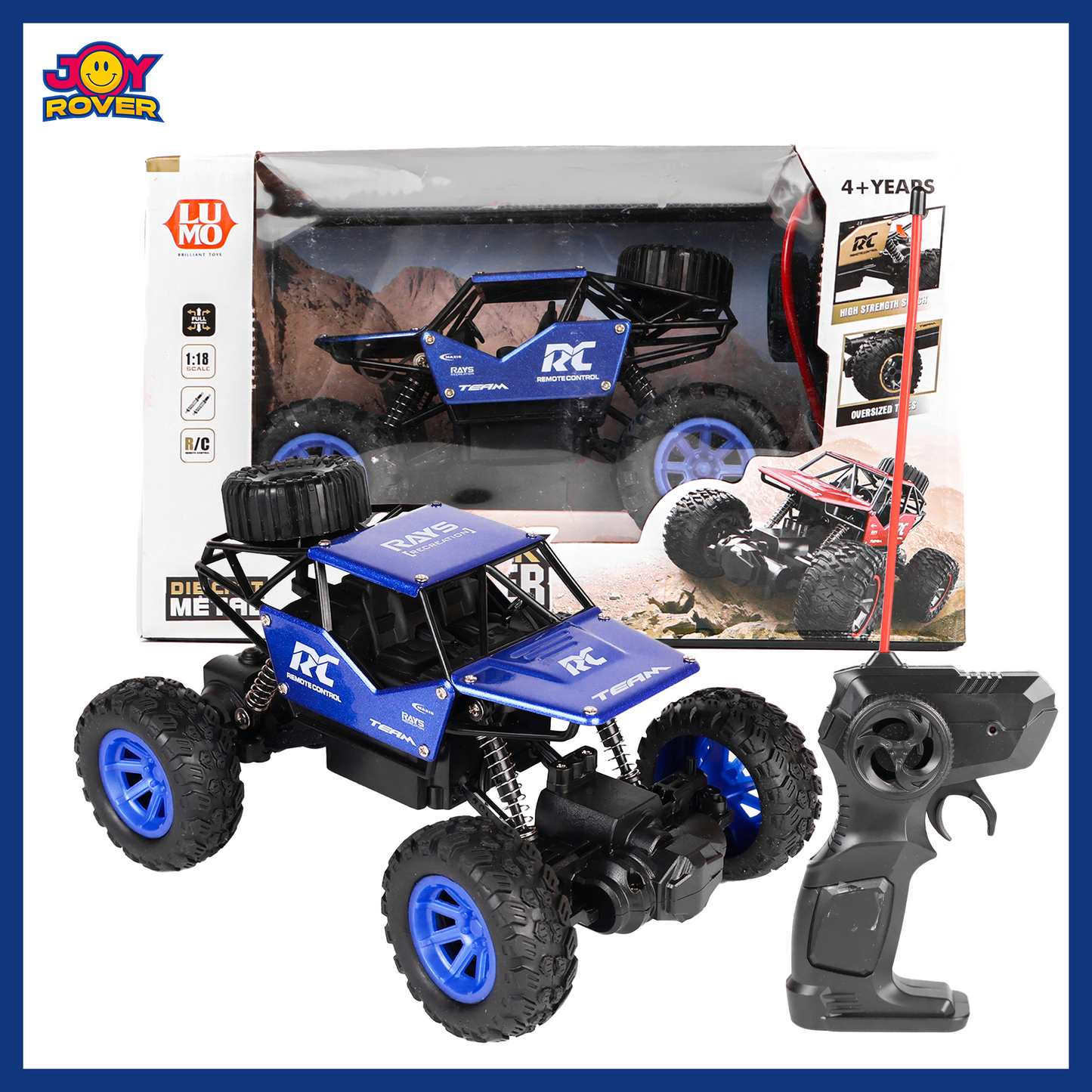 RC Rock Crawler Off-Road Car - High-Speed Remote-Control Vehicle 🏎️⚡ Blue Edition