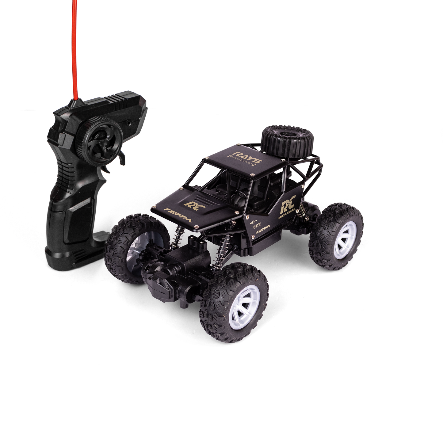 RC Rock Crawler Off-Road Car - High-Speed Remote-Control Vehicle 🏎️⚡ Durable Build & Rechargeable Battery (Black)