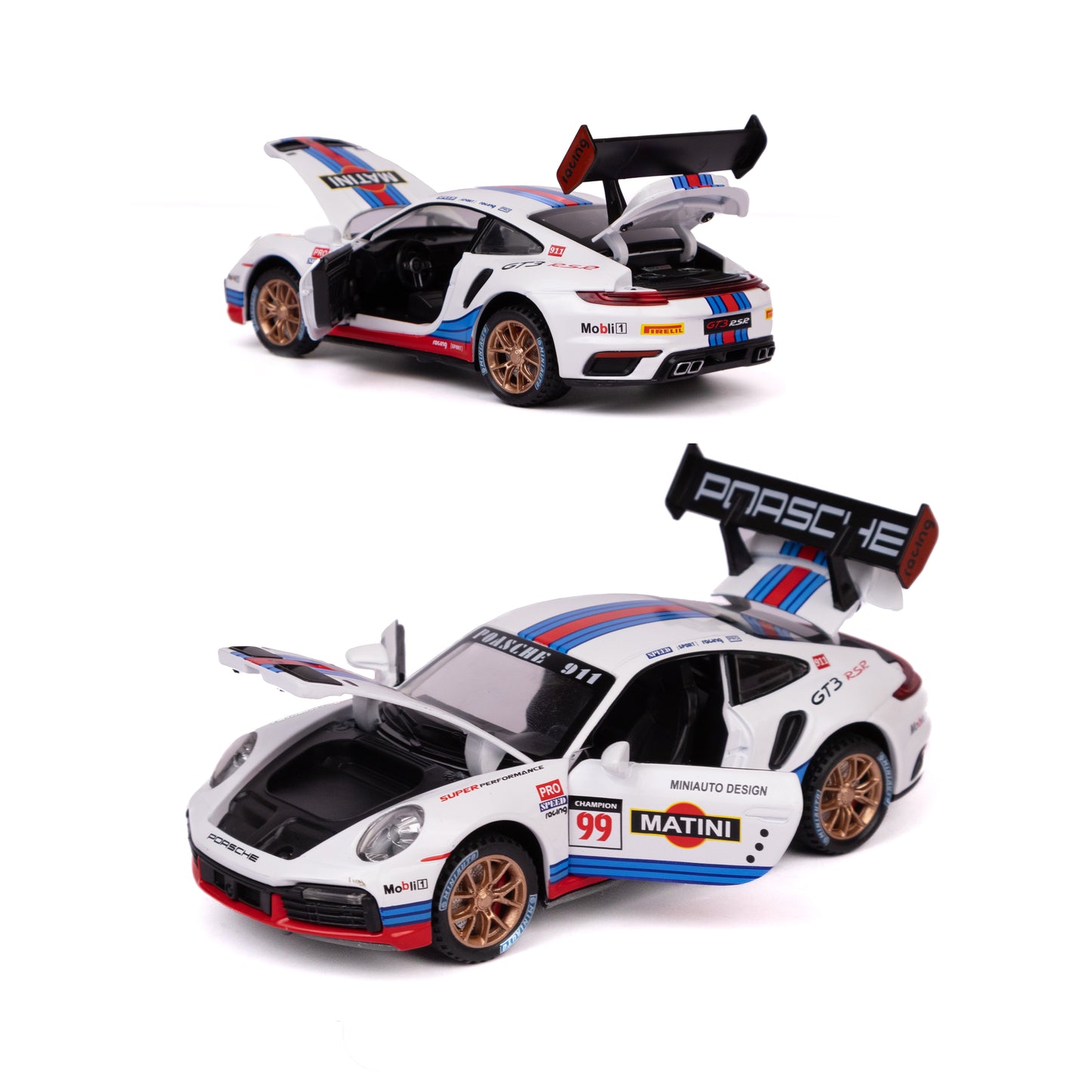 Porsche 911 GT3 RS Die-Cast Car - 1:32 Scale 🏎️⚡ Martini Racing Edition